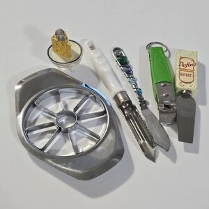 Vintage Kitchen Tools Utensils Accessories Lot Apple Slicer Cheese Spreader Peel